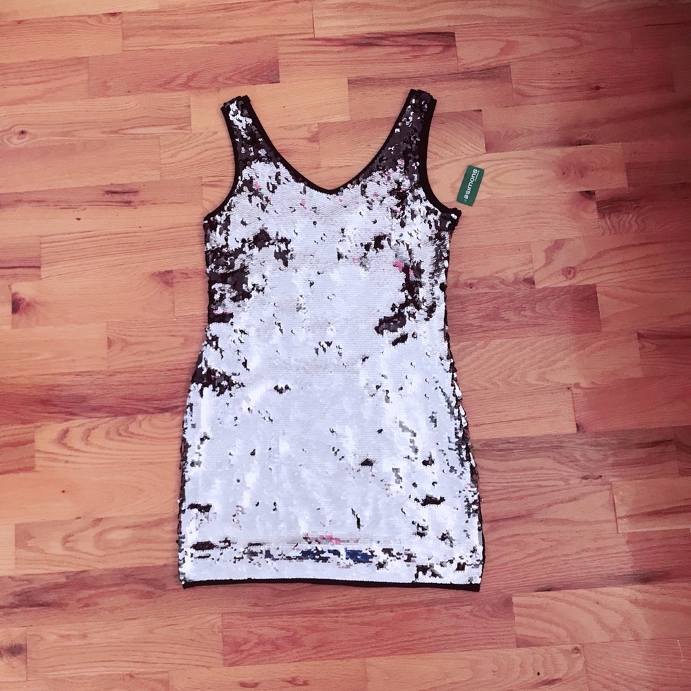 🖤Black Silver Sequin Mini Dress